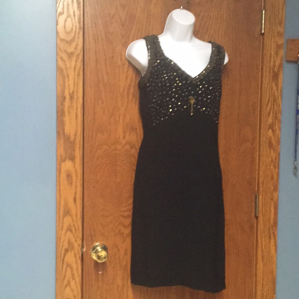Navy Newport News Embellished Formal Indi Party Dress